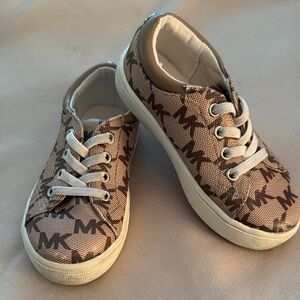 Michael Kors Brown Logo-Print Kids Sneakers